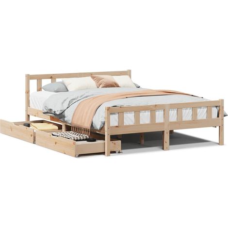 Maison Exclusive - Letto senza Materasso 120x190 cm in Legno Massello di Pino