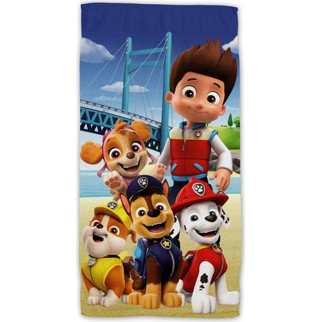 Paw Patrol Baumwolle Strandtuch Frottee Badetuch mit Premium Druck, 70x140 cm