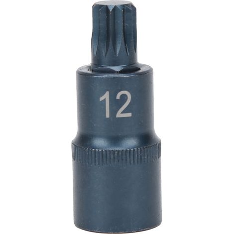 Schraubendreher-Steckschlüssel aus legiertem Stahl, brüniert, Schnellspanner, 12-kant, 1/2"-Antrieb, Bitadapter M12 (1/5)
