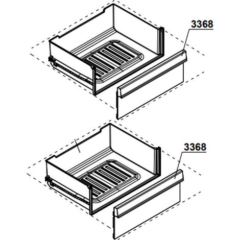 Facciata del contenitore verdure (codice 3368) - Frigorifero, congelatore - BEKO - 4356004