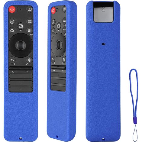 Coque Télécommande en Silicone Compatible avec LG MR25GA TV Magique Télécommande Coque Protectrice à l'épreuve des Chocs avec Une Lanyard(Bleu) (1/5)