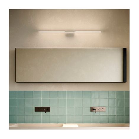 Brilliant Lampada da Parete e Soffitto Lineare LED in Oro, Design Minimalista, Diffusore in Policarbonato, Altezza 126.2 cm, Potenza 12W, IP20