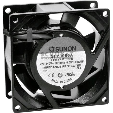 Sunon SF23080A2083HBL Axiallüfter 230 V/AC 40.78 m³/h (L x B x H) 80 x 80 x 38 mm
