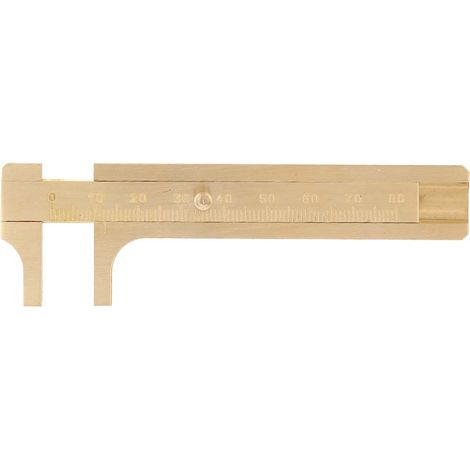 Outil de mesure, pied à coulisse Portable en cuivre massif, règle 0-80mm pour l'archéologie