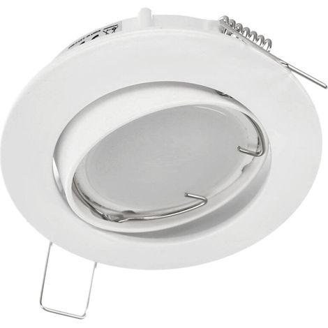 Support de spot encastrable orientable rond ZIVA KER White IP20 blanc mat - EDO Solutions (1/5)