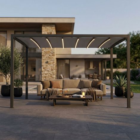 Pergola retrattile motorizzata con led 3 x 4