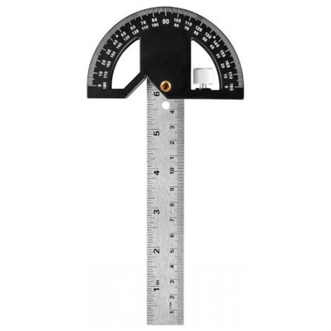 Winkelmesser für Holzbearbeitung und magnetischer Winkelmesser, 304 mm, Winkelmesser 0-180 ° für Markierungszeichnungen (1/5)