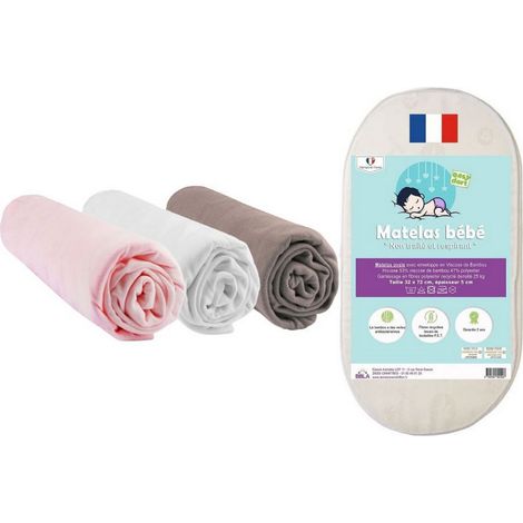 Matelas Couffin 32x72 + 3 Draps housse (1/4)