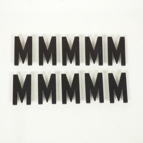 Lettre M pour plaque d'immatriculation Tiflex H45mm pour moto