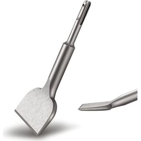 Burin SDS PLUS Carrelage, Ciseau à Carrelage 165mm x 75mm Haute Qualité Nouvellement Améliorés, Burin pour Carreleur, Ciseau à Tuiles Courbé Ciselé pour Céramique et Carreaux de Sol (1/5)