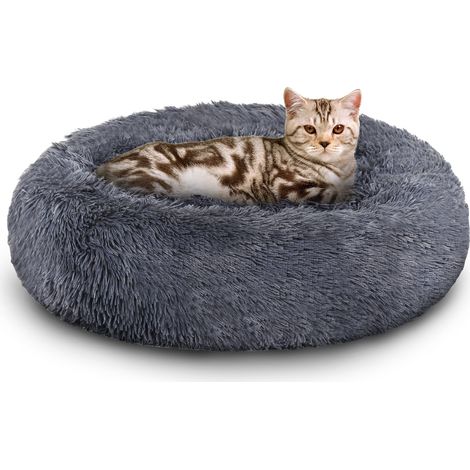 Randaco Letto per cani Letti per cani lavabili Cuscino morbido per gatti Letto per gatti Grigio scuro 80cm (1/5)