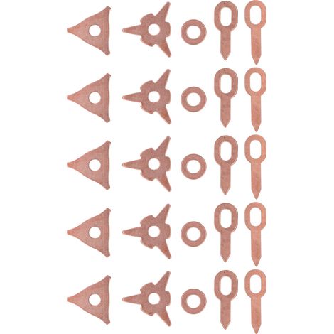 25 Pièces Anneaux de Traction Triangulaires et Ronds pour Carrosserie, Kit de Soudure et Réparation Automobile (1/5)