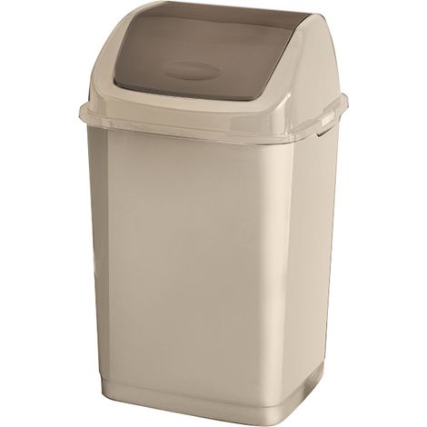 Poubelle en plastique Binio 18L crème (1/3)