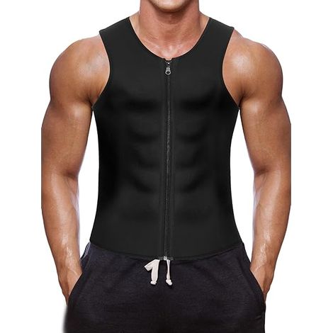 Gilet Amincissant - Néoprène Élastique avec Fermeture Éclair - Soutien Lombaire et Abdominal - Pour Entraînement, Posture ou Port Quotidien - Taille Unique (1/3)