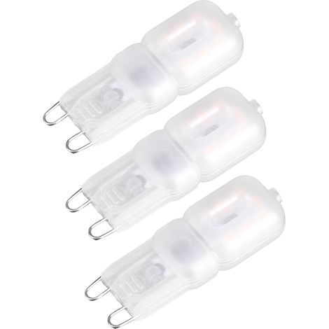 Lot de 10 ampoules LED G9 de 1,5 W pour plafonnier domestique, 14 LED, blanc chaud (230 V) (1/5)