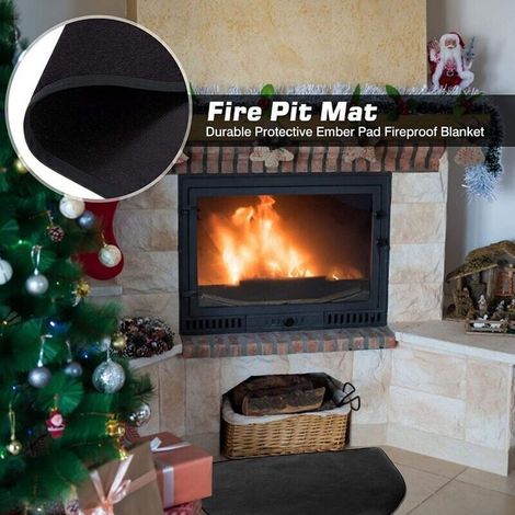 Tapis Anti Feu Ignifuge Tour 100 50CM Plaque Anti Feu Fire Pit Mat Tapis Ignifuge Brasero Réutilisable et Imperméable Résistant au Feu pour Pelouse Pierre de Béton sous Le Poêle (1/5)