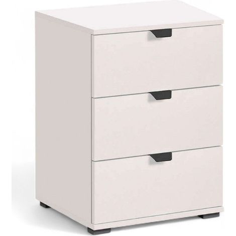 Comodino bianco opaco truciolare bilaminato dimensioni 45x40x63 cm ideale per arredamento moderno e classico (1/4)