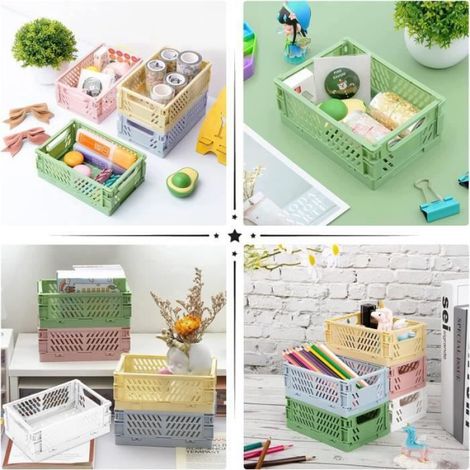Boîte pliante - - Mini boîte en plastique - 15 x 9.8 x 5.7 cm - 5 pièces - Durable et pliable (1/4)