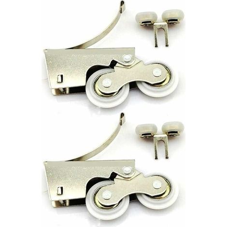 Rail de porte coulissante en inox/titane – Poulie silencieuse à deux galets – Convient pour portes lourdes – Résistance à la corrosion (1/5)