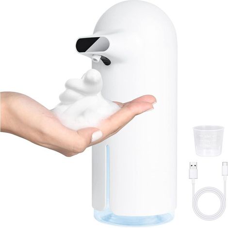 Automatischer Seifenspender, 350 ml, nachfüllbar, berührungslos, mit Infrarotsensor, geeignet für Badezimmer, Küchen, Hotels und Restaurants
