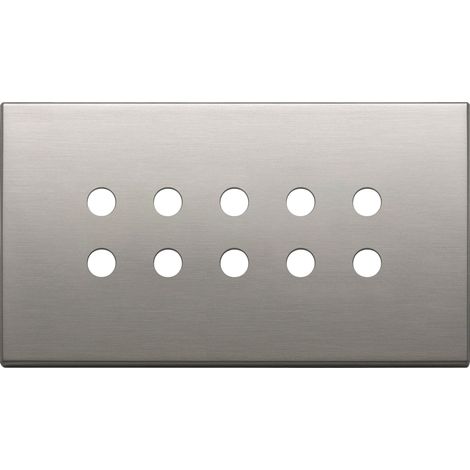 VIMAR - 22699.RN.11 Placca 5Mx10 BS Tondo nichel spazzolato