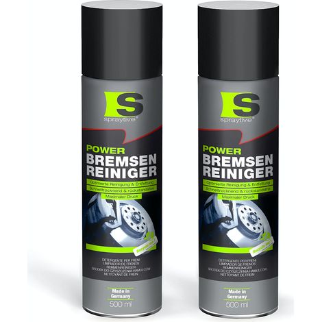 Spraytive 2x 500ml Power Bremsenreiniger Spray – Industriereiniger gegen Schmutz, Öl, Fett (1/5)