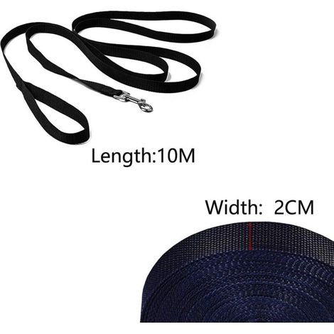 Longe pour Chien 5m/ 10m / 15m Noir, Laisse de Dressage pour Chien, Laisse Longue pour Chien de Petites à Grandes Taille (1/3)