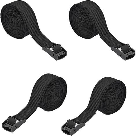 4er Set Spanngurte 2,5m mit Schnalle für Fahrradträger, Auto & Camping