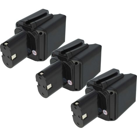 vhbw 3x Batterie compatible avec Bosch série PSR 1º géneration outil électrique (2500 mAh, NiMH, 9,6 V)