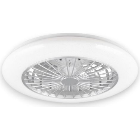 Ventilatore plafoniera luce led a soffitto con ventilatore e telecomando diametro 50 cm (1/4)