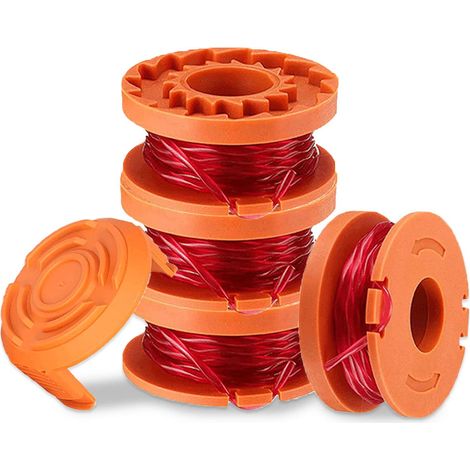 Pcs Trimmer Line Spool Compatible with Worx WA0004.1/WA0010 Trimmer Line, Ø 1.65mm & 3m Trimmer Line Spool, Brushcutter Line Spool (4 Trimmer Lines, 1 Cover) (1/5)