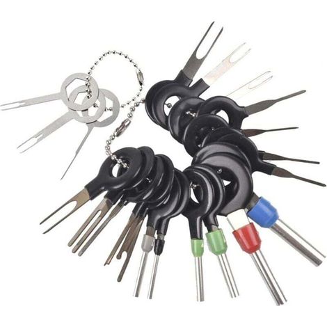 Set mit 21 Crimpverbinder-Abziehern für elektrische Leitungen