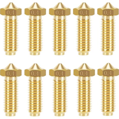 10 Messingdüsen für Anycubic Kobra 2, 3D-Druckerteile, 10er-Set 0,4-mm-Düsen für Kobra 2, Kobra 2 Neo, Kobra 2 Pro, Kobra 2 Plus, Kobra 2 Max