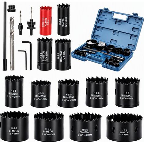 Coffret Scie Cloche Bi‑métal 20 PCS Ø19–76 mm (1/5)