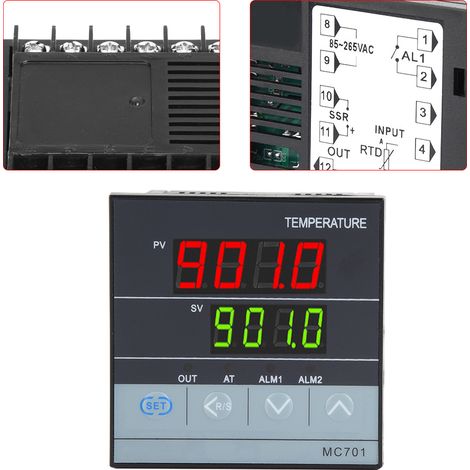MC701 Instrument de contrôle de température PID à boîtier court (1/5)