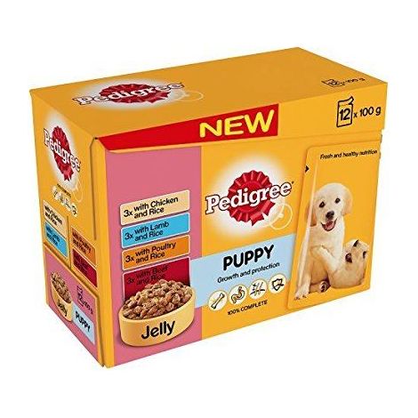 Pedigree Pouch Puppy Jelly 12 Pack - 100g - 97537