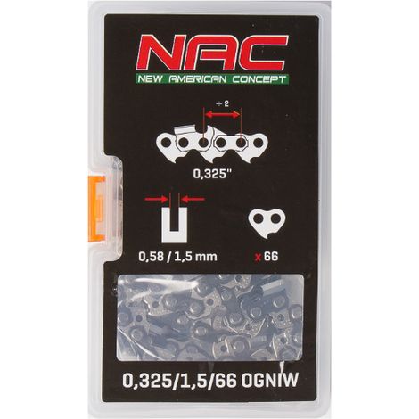 Motosega nac tt-cs4500 16 pollici 66 maglie rinforzate