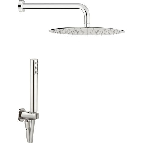 Kit Soffione Doccia Tondo Ø 25 cm in Acciaio Inox Rondò Tondo 25 (1/2)