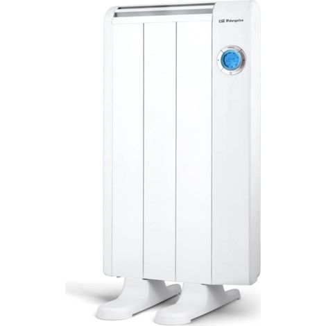 Orbegozo emettitore termico 3 elementi senza olio. Potenza 500 W. Corpo in alluminio. Cronotermostato digitale.