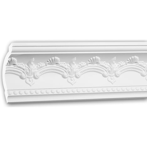 Cornice soffitto parete 150183 Profhome modanatura tipo stucco stile neoimpero bianco 2 m