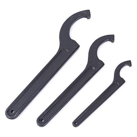 1x Clé à crochet réglable 28-32mm, clés à ergot, clé tricoise universelle, pour la fixation ou le démontage des écrous ronds et des couvercles de compteurs d'eau sur les machines-outils (1/4)