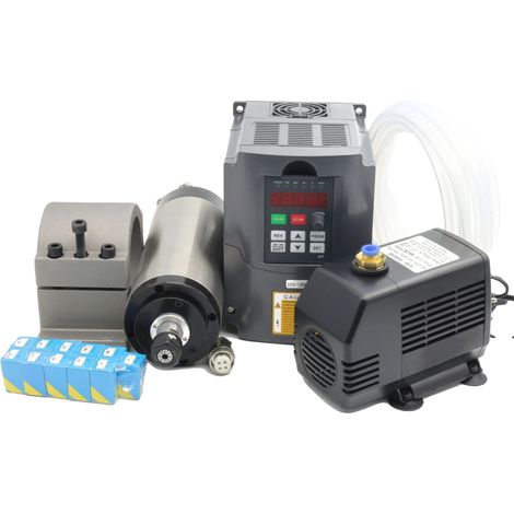 Motore mandrino ER16 raffreddato ad acqua, potenza 1,5 kW, velocità 10-24000 giri/min. (1/2)