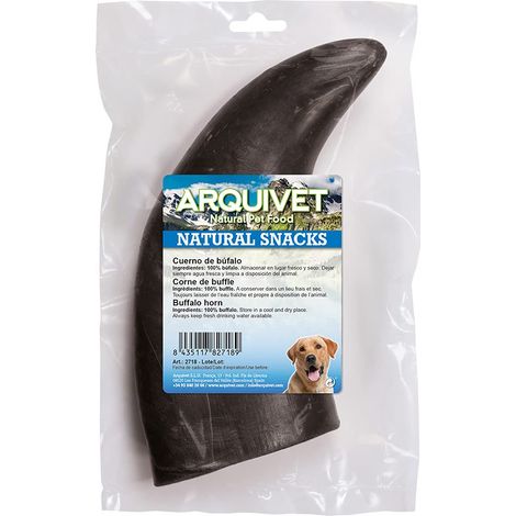 ARQUIVET Corno di bufalo per cani - corno di bufalo masticabile - snack naturale per cani (1/4)