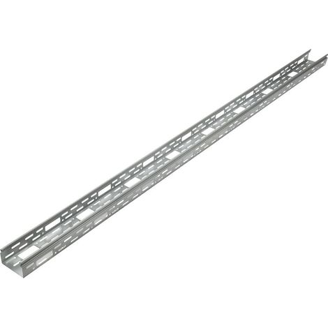 Caniveau de câble 60 x 100 mm perforé galvanisé avec connecteur à encliqueter