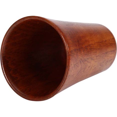 Tasse à thé, à bière ou à café en bois naturel rustique fait main, récipient à lait (1/5)