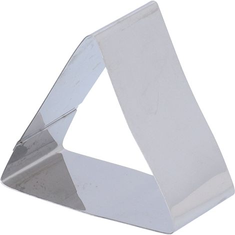 Tortenmousse-Ringform aus Edelstahl, Dessertring, Kuchenausstecher für Salate, Gebäck, Backwerkzeug, dreieckig: 4 x 7 cm (1/5)
