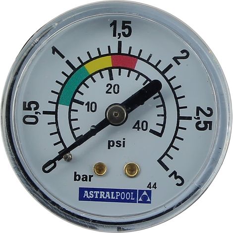Manomètre axial 1/8" 3 kg/cm 4404010103 - equipement de piscine divers (1/4)