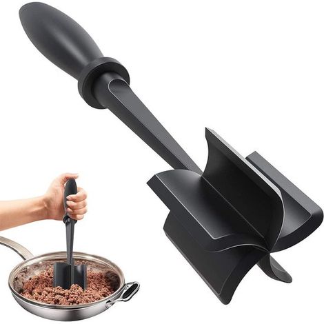Hitzebeständiger Fleischstampfer für Hamburgerfleisch Fleischwolf Upgrade Rindfleischstampfer aus Nylon Hackfleischzerkleinerer Antihaft Mix Mix (1/5)