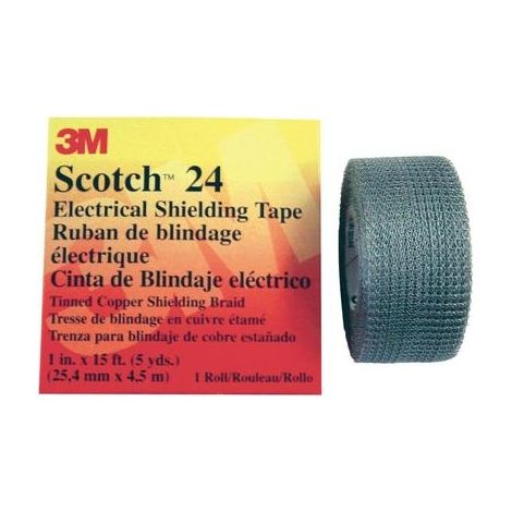 3M Scotch 24 Nastro di schermatura elettrica argento 4,5 m