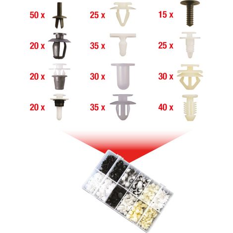 Kstools – Assortiment d'agrafes pour Peugeot/Citroën 345 pièces – Fixation automobile – Coffret professionnel pour réparation – Compatible véhicules (1/5)